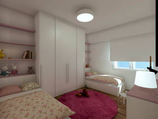 Modern Apartment Renovation, Tea Arquitectos Tea Arquitectos Moderne Schlafzimmer Holz Pink