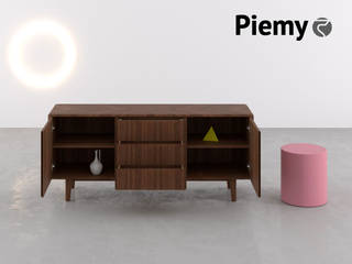 Ermes |Madia |Sideboard, Piemy Piemy Mediterranean style living room Wood Wood effect