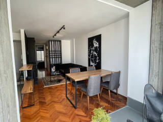 Departamento C •, Crea Interiorismo y Arquitectura Crea Interiorismo y Arquitectura インダストリアルデザインの ダイニング