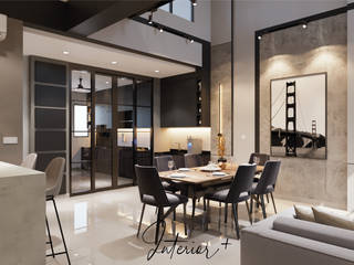 Lucent Residence, Interior+ Design Interior+ Design Industrial style dining room