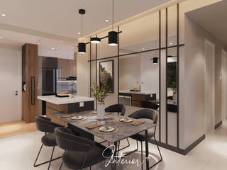 United Point Residence, Interior+ Design Interior+ Design Modern dining room