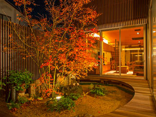 House - YS, 山森隆司建築設計事務所 / Yamamori Architect & Associates 山森隆司建築設計事務所 / Yamamori Architect & Associates Zen garden Wood Wood effect