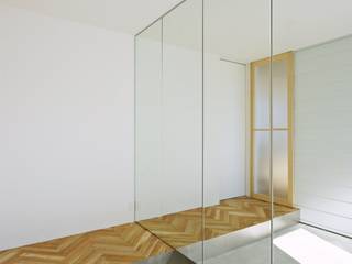 牛川の家Ⅱ-ushikawa, 株式会社 空間建築-傳 株式会社 空間建築-傳 Modern Corridor, Hallway and Staircase Wood Wood effect