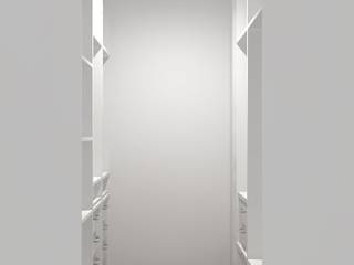 Walk-In-Closet Melamina cor Linho Tessuto, DIONI Home Design DIONI Home Design モダンデザインの ドレッシングルーム