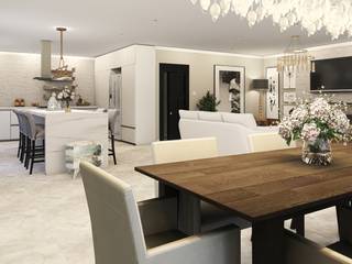 3D Design of Luxury apartment , RV Dezigns RV Dezigns Mediterranean style dining room
