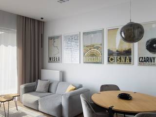Męskie sprawy - Apartament w Warszawie, IDEALS . Marta Jaślan Interiors IDEALS . Marta Jaślan Interiors Modern living room