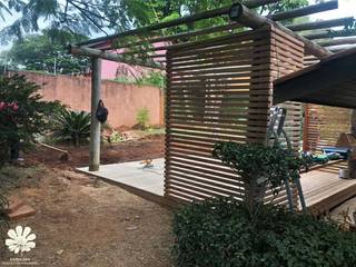 Reforma Jardim - Barão Geraldo, EMBAÚBA Projetos EMBAÚBA Projetos Taman Gaya Rustic Kayu Wood effect