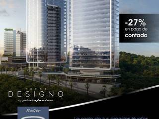 Torre Designo by Pininfarina/Bosque Real. Oficinas y Consultorios ultra-premium en Preventa, RoGer Real Estate Brokers RoGer Real Estate Brokers Commercial spaces
