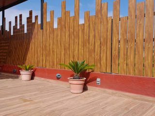 Duela U en terrazas!!!, Lamitec SA de CV Lamitec SA de CV Patios & Decks Metal Wood effect
