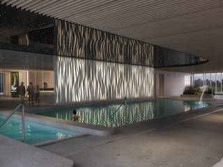 Strefa wellness & SPA w hotelu, Kola Studio Wizualizacje Architektoniczne Kola Studio Wizualizacje Architektoniczne Moderne zwembaden