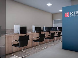 Espaço corporativo, Algodoal Arquitetura Algodoal Arquitetura Oficinas de estilo moderno