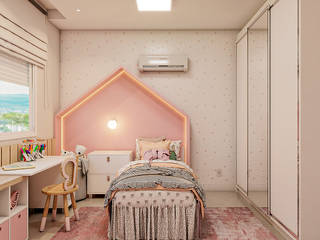 Dormitório Infantil , Cláudia Legonde Cláudia Legonde Pokój dla dziwczynki Różowy