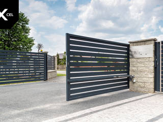 Basic. Klasyczne grafitowe ogrodzenie aluminiowe, XCEL Fence XCEL Fence Halaman depan