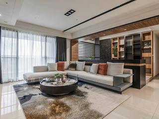 鑫龍騰開發 │ 領袖特區, SING萬寶隆空間設計 SING萬寶隆空間設計 Modern Living Room