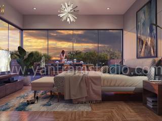 3d Architectural visualization walkthrough of 3d Yantram Animation showreel Interior & exterior 2021 by Houston, Texas, Yantram Animation Studio Corporation Yantram Animation Studio Corporation Small bedroom Aluminium/Zinc