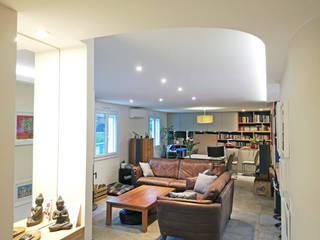 Réaméagement d'une maison à Bouchemaine, Innen Architecture Innen Architecture Moderne Wohnzimmer