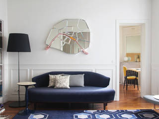 Un espace élégant et paisible après l’aménagement de cet appart à Paris, Studio Catoir Studio Catoir Salon minimaliste