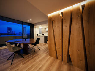 Slit wallの家 Re:, 株式会社seki.design 株式会社seki.design Livings modernos: Ideas, imágenes y decoración