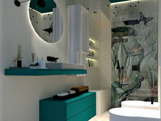 BAGNI C, Laboratorio di Progettazione Claudio Criscione Design Laboratorio di Progettazione Claudio Criscione Design Modern bathroom