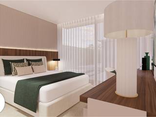 Projeto - Design de Interiores - Suite FR, Areabranca Areabranca Modern Bedroom