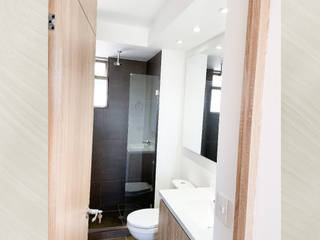 ADECUACION Y REMODELACION DE APARTAMENTO , Moss arquitectura y mobiliario SAS Moss arquitectura y mobiliario SAS Minimalist style bathroom Chipboard