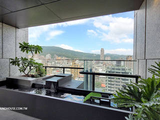 設計的很精密的露臺, 大地工房景觀公司 大地工房景觀公司 Balcones y terrazas minimalistas