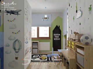 Projekt pokoju dziecięcego, Senkoart Design Senkoart Design Pokój dla chłopca Kompozyt drewna i tworzywa sztucznego Niebieski