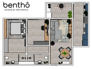 Apartamento Floripa, Benthô Design de Interiores Benthô Design de Interiores Floors