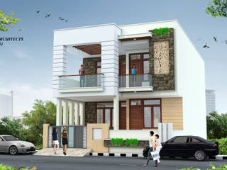 Residential project, ArchSpace Architects ArchSpace Architects Bungalows Bricks