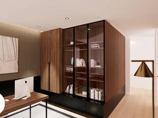 Projeto - Design de Interiores - Escritório FR, Areabranca Areabranca Modern Study Room and Home Office