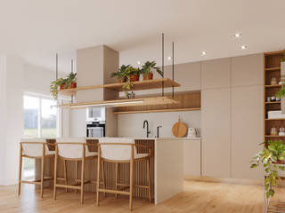 Projeto de reabilitação de apartamento T2, em Lisboa (A Casa da Fonte), Rima Design Rima Design Kitchen
