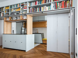 Wohnung M&T, cy architecture cy architecture Modern Living Room Wood Wood effect