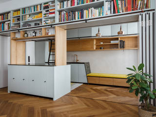 Wohnung M&T, cy architecture cy architecture Modern Living Room Wood Wood effect