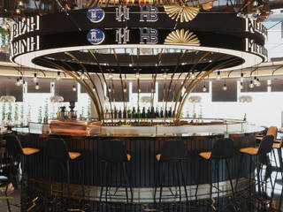 Nội thất quán bar, cafe, Công ty TNHH Thiết kế và Ứng dụng QBEST Công ty TNHH Thiết kế và Ứng dụng QBEST Modern wine cellar Black