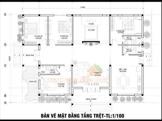 Mẫu nhà cấp 4 mái thái 4 phòng ngủ kiến trúc đẹp ở nông thôn, Công ty TNHH TKXD Nhà Đẹp Mới Công ty TNHH TKXD Nhà Đẹp Mới