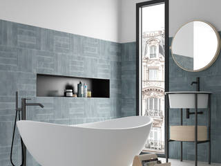 Argile, Equipe Ceramicas Equipe Ceramicas Scandinavian style bathrooms Tiles Blue