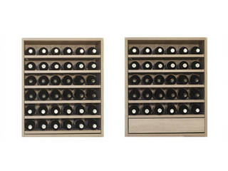Modules with Display Shelves or Removable Shelves with or without Drawers homify Wine cellar MDF Wood effect Wine cellar