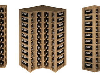 Corner Wine Cellar for 40 Bottles homify Rustikale Weinkeller Holz Holznachbildung Weinkeller