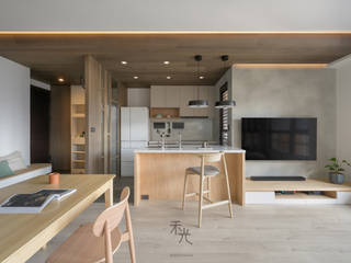 適所, 禾光室內裝修設計 ─ Her Guang Design 禾光室內裝修設計 ─ Her Guang Design Minimalist living room Wood effect