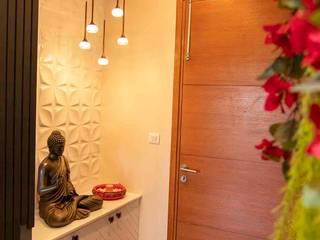 2 BHK home in Bangalore, Cee Bee Design Studio Cee Bee Design Studio Mediterranean corridor, hallway & stairs