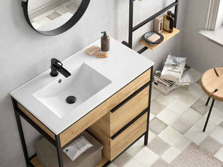 Movel Vinci c/ estrutura em aluminio, Fator Banho Fator Banho Industrial style bathroom
