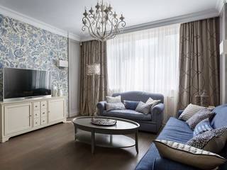 Living room Restyling - Isola Severnyy (Russia), Marioni srl Marioni srl Soggiorno moderno Legno Effetto legno