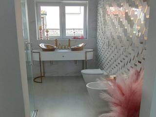 sala de banho, Melissa vilar Melissa vilar Modern bathroom Tiles Multicolored