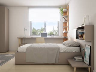 DECORACIÓN DORMITORIO JUVENIL, BORONIA HOME BORONIA HOME Modern style bedroom MDF White