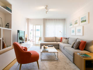 Sala de Estar & Hall | Expo, Traço Magenta - Design de Interiores Traço Magenta - Design de Interiores Salas de estilo moderno