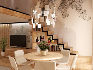 Casa Alpina, Idea Design Factory Idea Design Factory Modern Dining Room