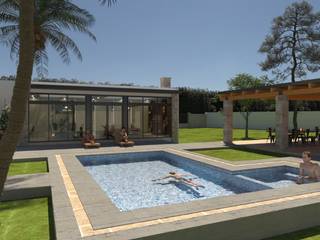 Casa Silvestra, Planos y Servicios de Arquitectura Planos y Servicios de Arquitectura Giardino con piscina
