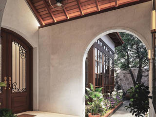 Casa Del AH ( Greenlot Residences), Putri Bali Design (PBD) Putri Bali Design (PBD) Balkon, Beranda & Teras Modern Brown