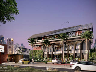 Mixed-Use Building Gandaria, Putri Bali Design (PBD) Putri Bali Design (PBD) Front yard Bricks Brown