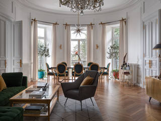 Fine plaiting, Design Studio Yuriy Zimenko Design Studio Yuriy Zimenko Classic style living room Wood White